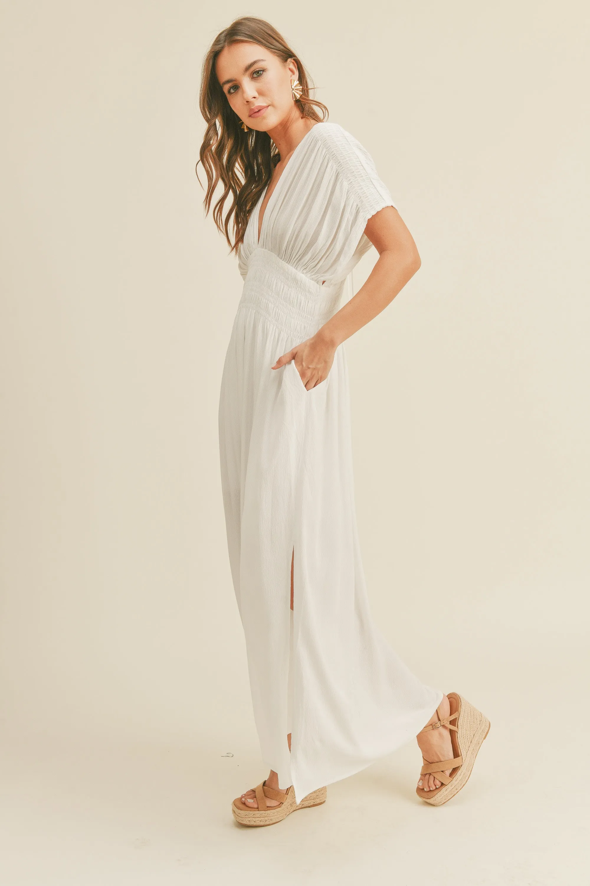 Kimono Sleeve Maxi Dress