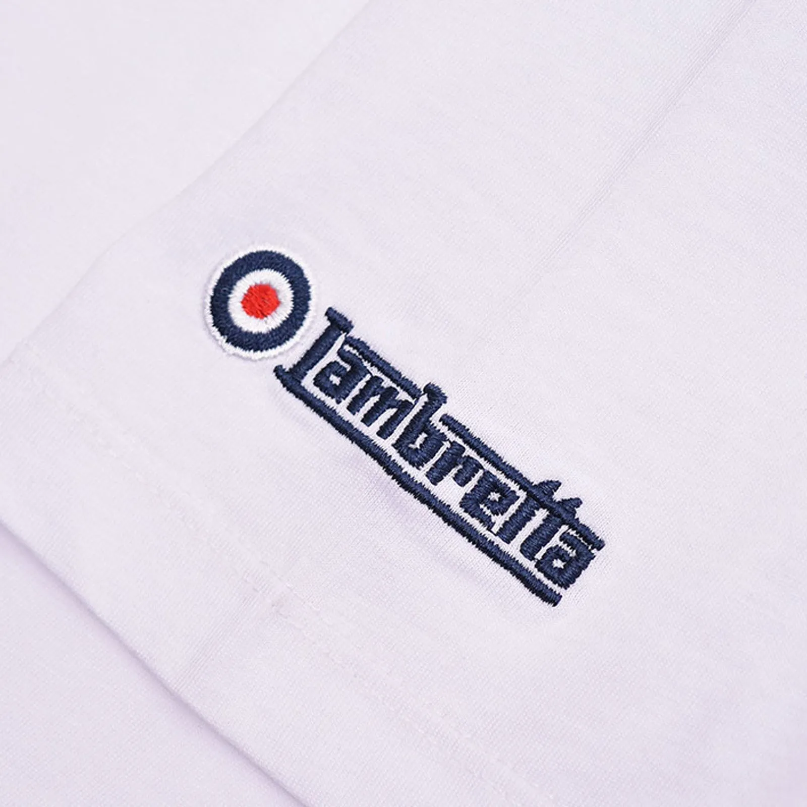 Lambretta Mens Title Text Short Sleeve Crew Neck Cotton T-Shirt