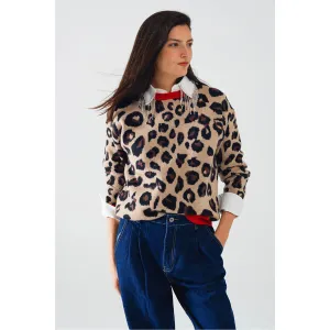 Leopard Crew Neck Sweater