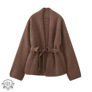 Long Sleeved Belted Coat