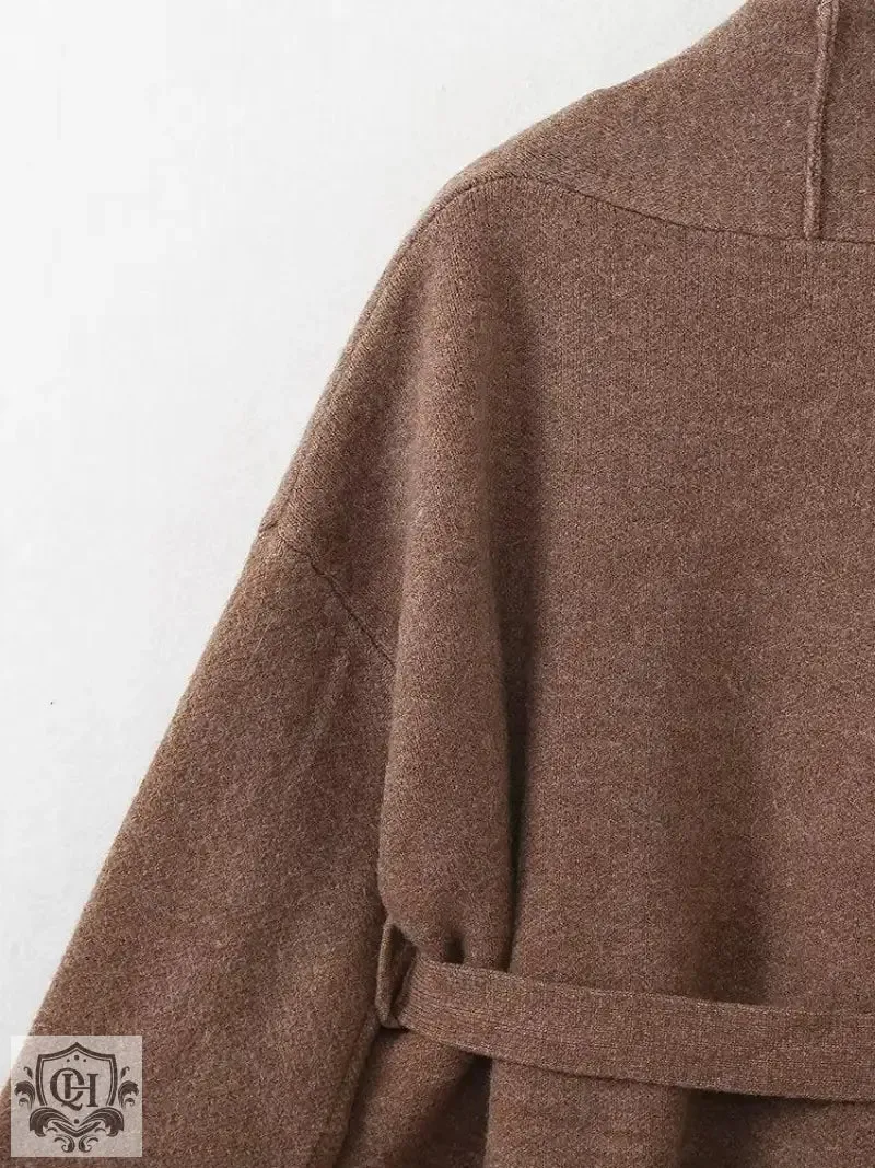 Long Sleeved Belted Coat