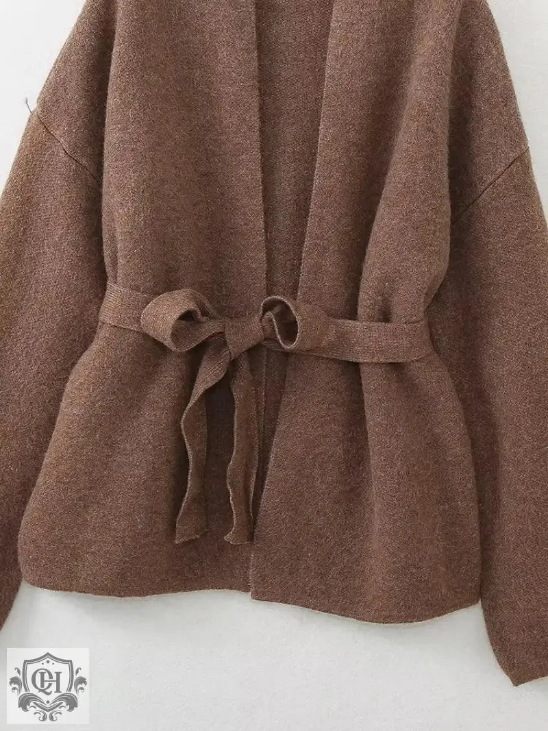 Long Sleeved Belted Coat