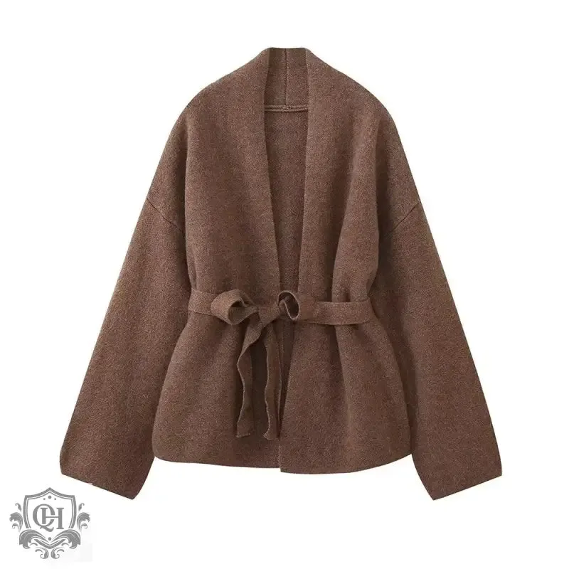 Long Sleeved Belted Coat