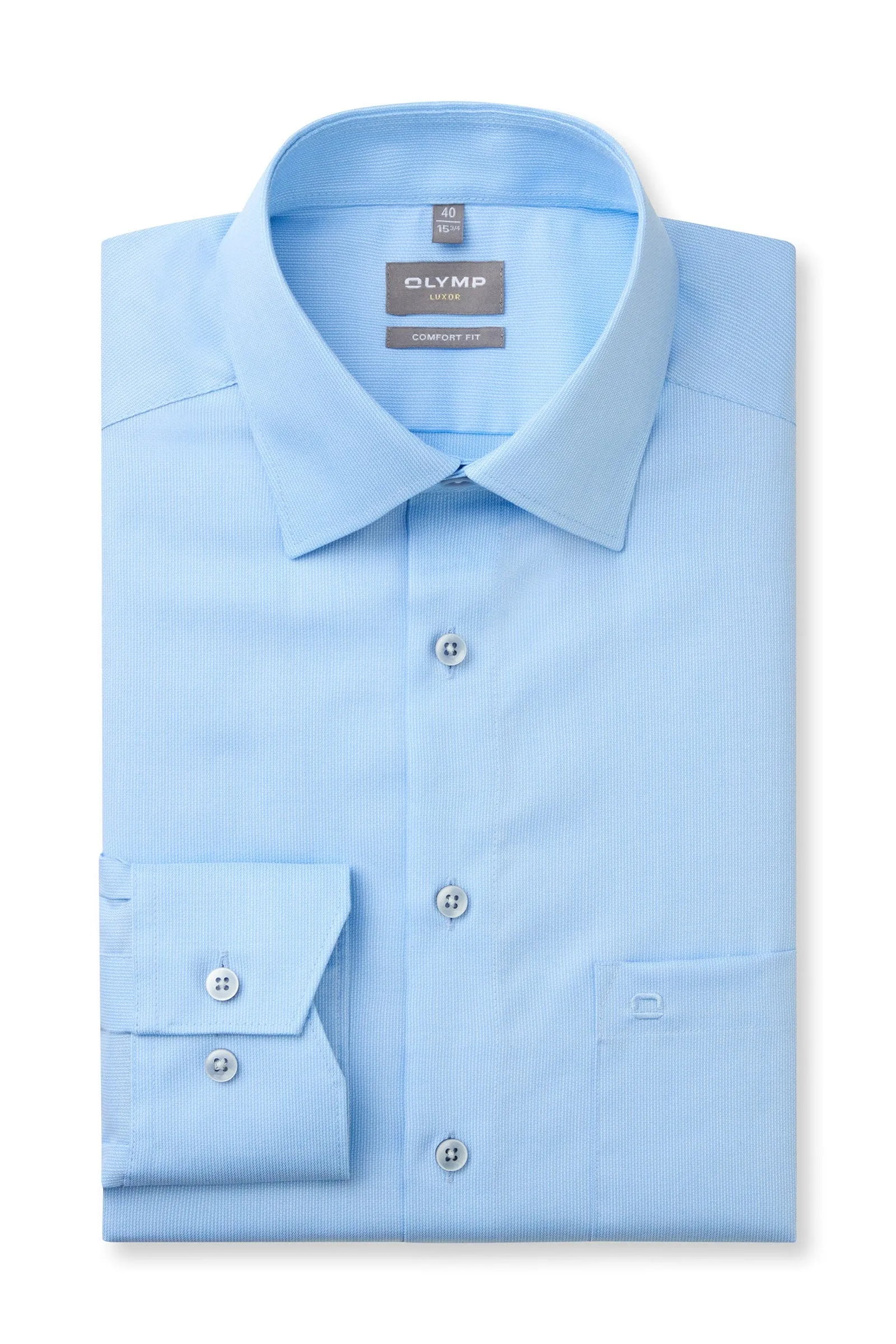 Luxor Comfort Fit Plain Shirt - Blue