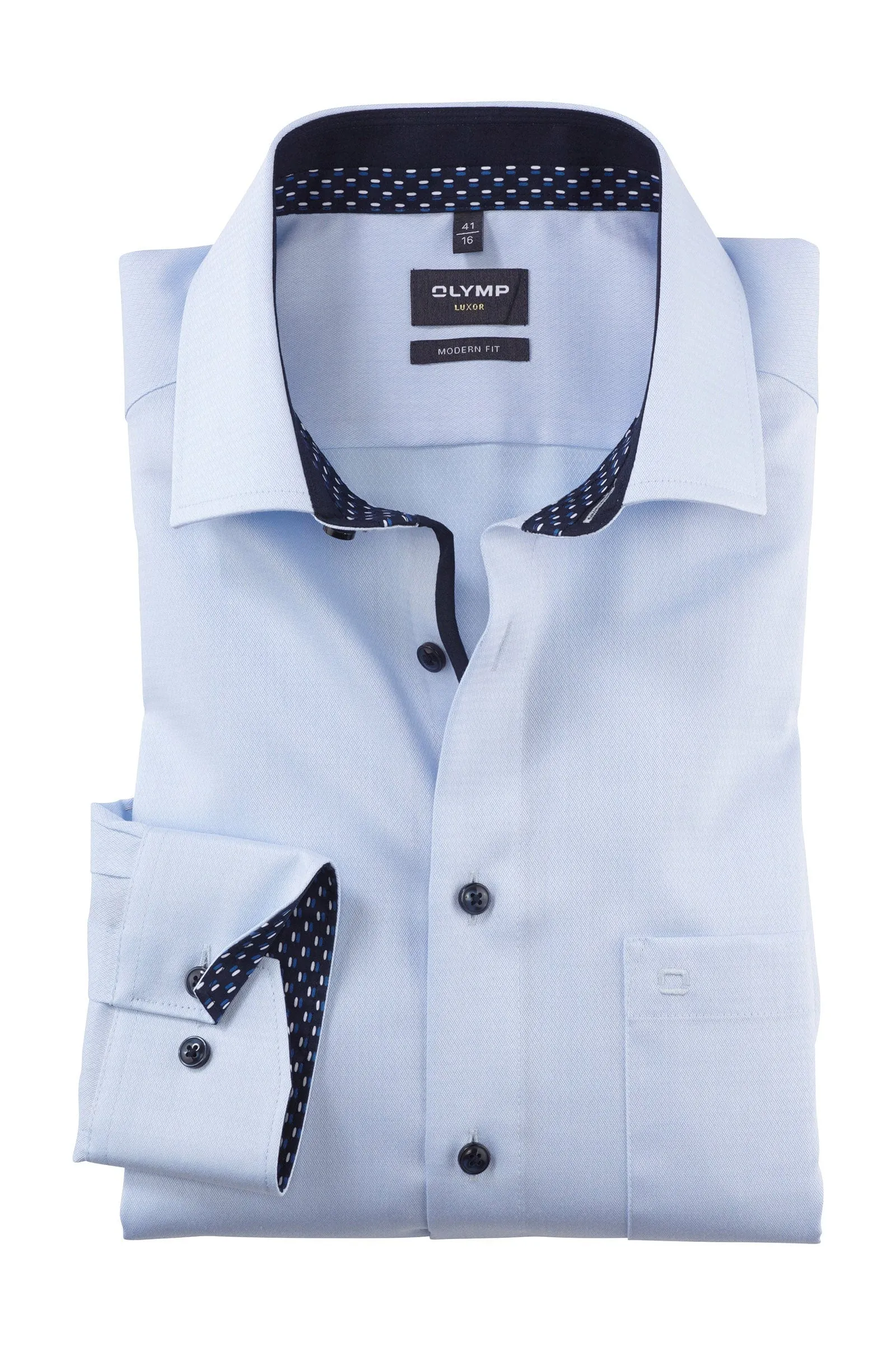 Luxor Modern Fit Extra Long Sleeve Shirt - Light Blue