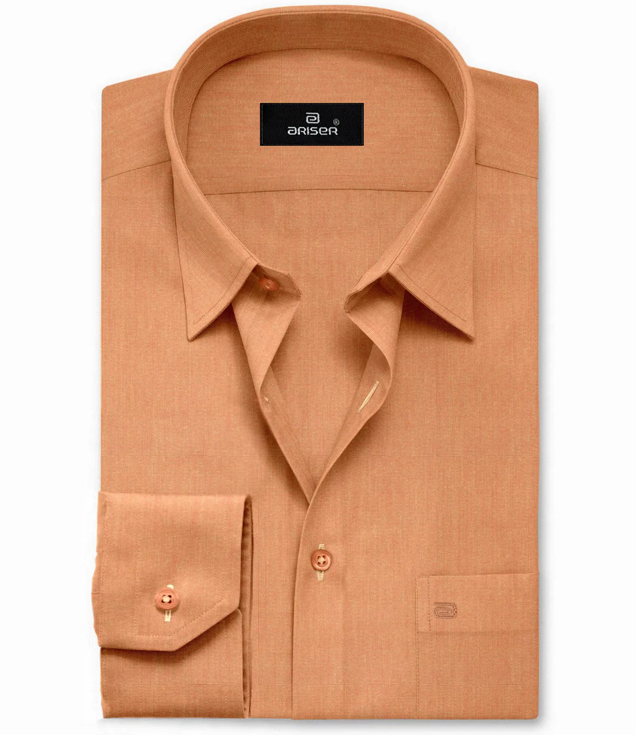 Luxor - Peach Orange Formal Shirts for Men | Ariser