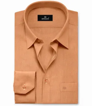 Luxor - Peach Orange Formal Shirts for Men | Ariser