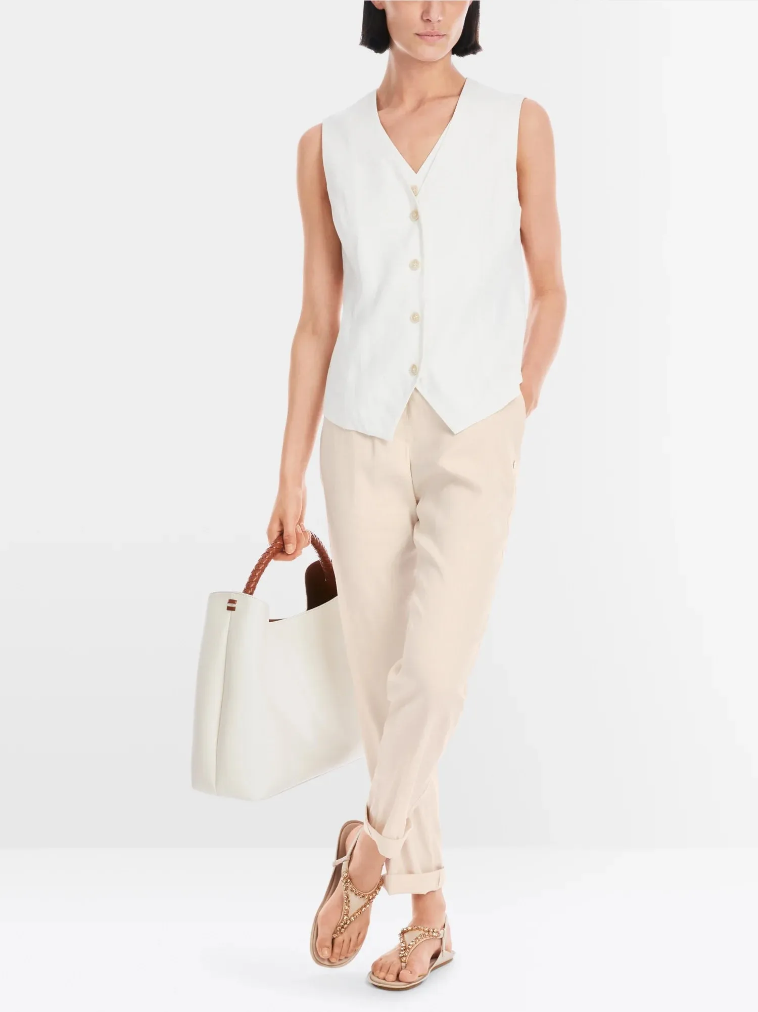 Marc Cain Beige Magnolia RHODOS casual trousers