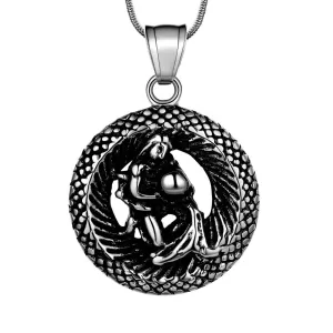 Men Zodiac Aquarius Necklace Pendant Star Sign Constellation Jewelry Women Boys Girls Birthday Gift