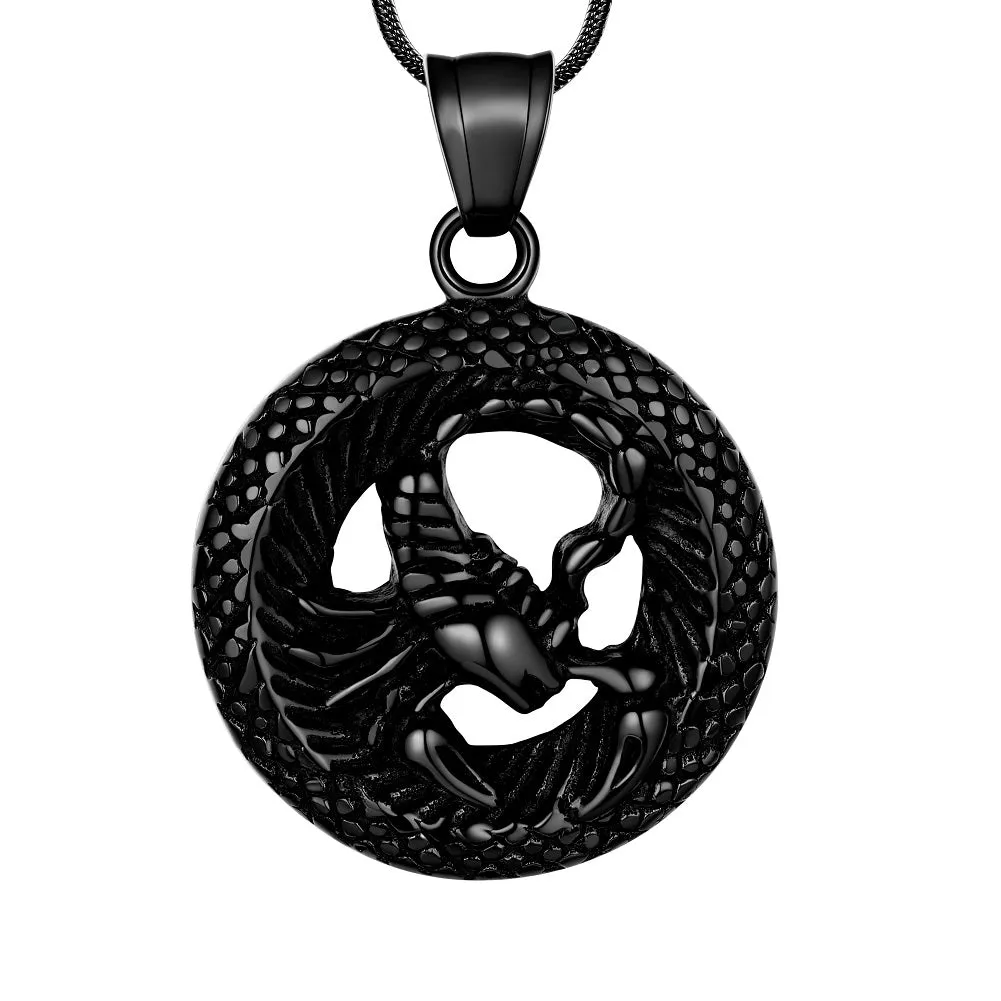 Men Zodiac Scorpio Necklace Pendant Star Sign Constellation Jewelry Women Boys Girls Birthday Gift