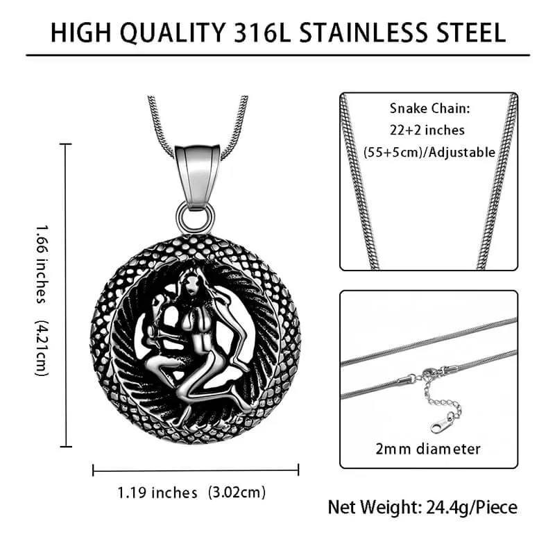 Men Zodiac Virgo Necklace Pendant Star Sign Constellation Jewelry Women Boys Girls Birthday Gift