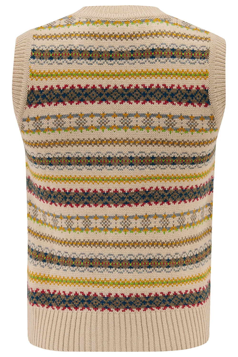 Men's Fair Isle Knitted Waistcoat, Stunning 1940s True Vintage Style, By The Seamstress of Bloomsbury