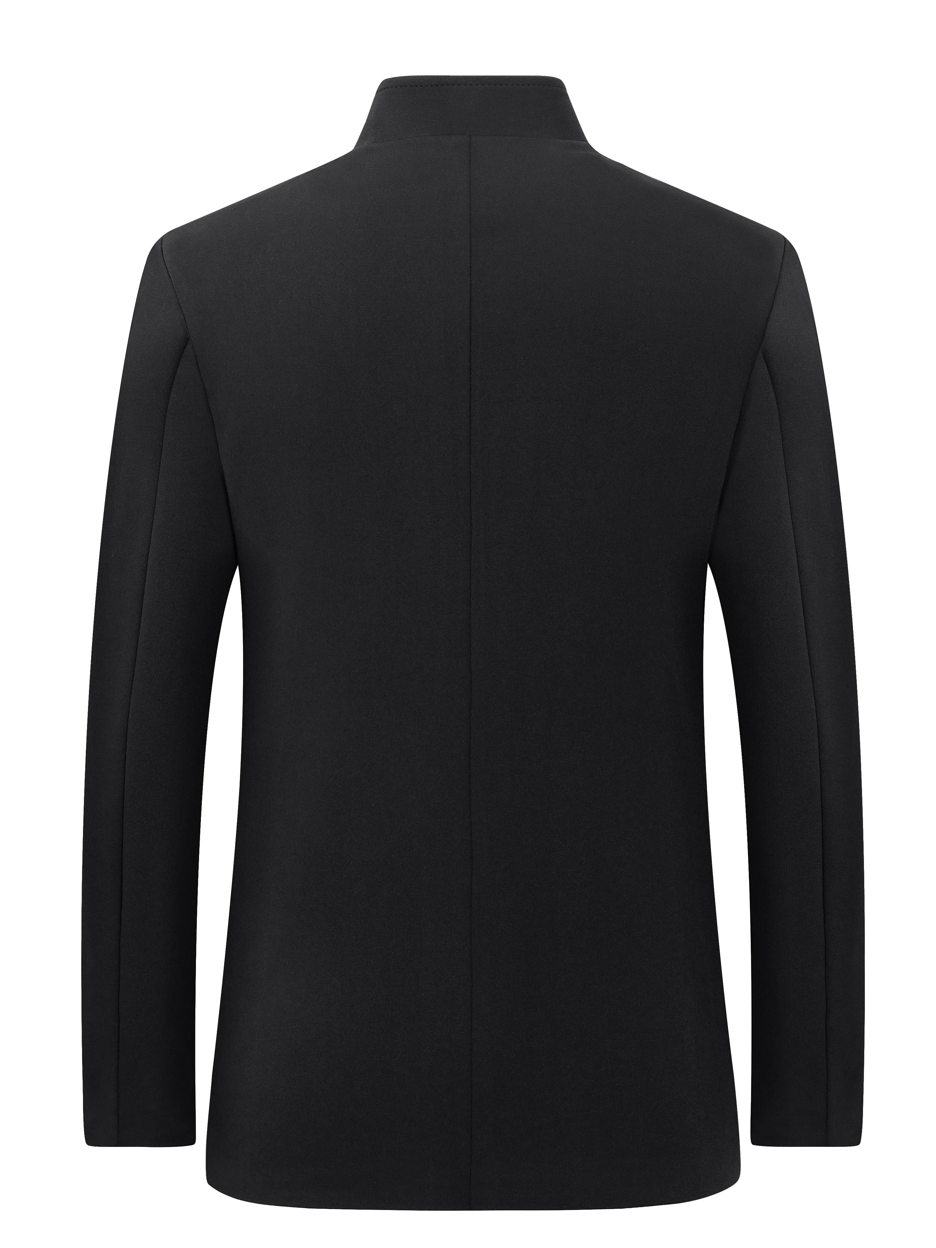 Men's Stylish Business Blue Stain Resistance Suit Dress Coat