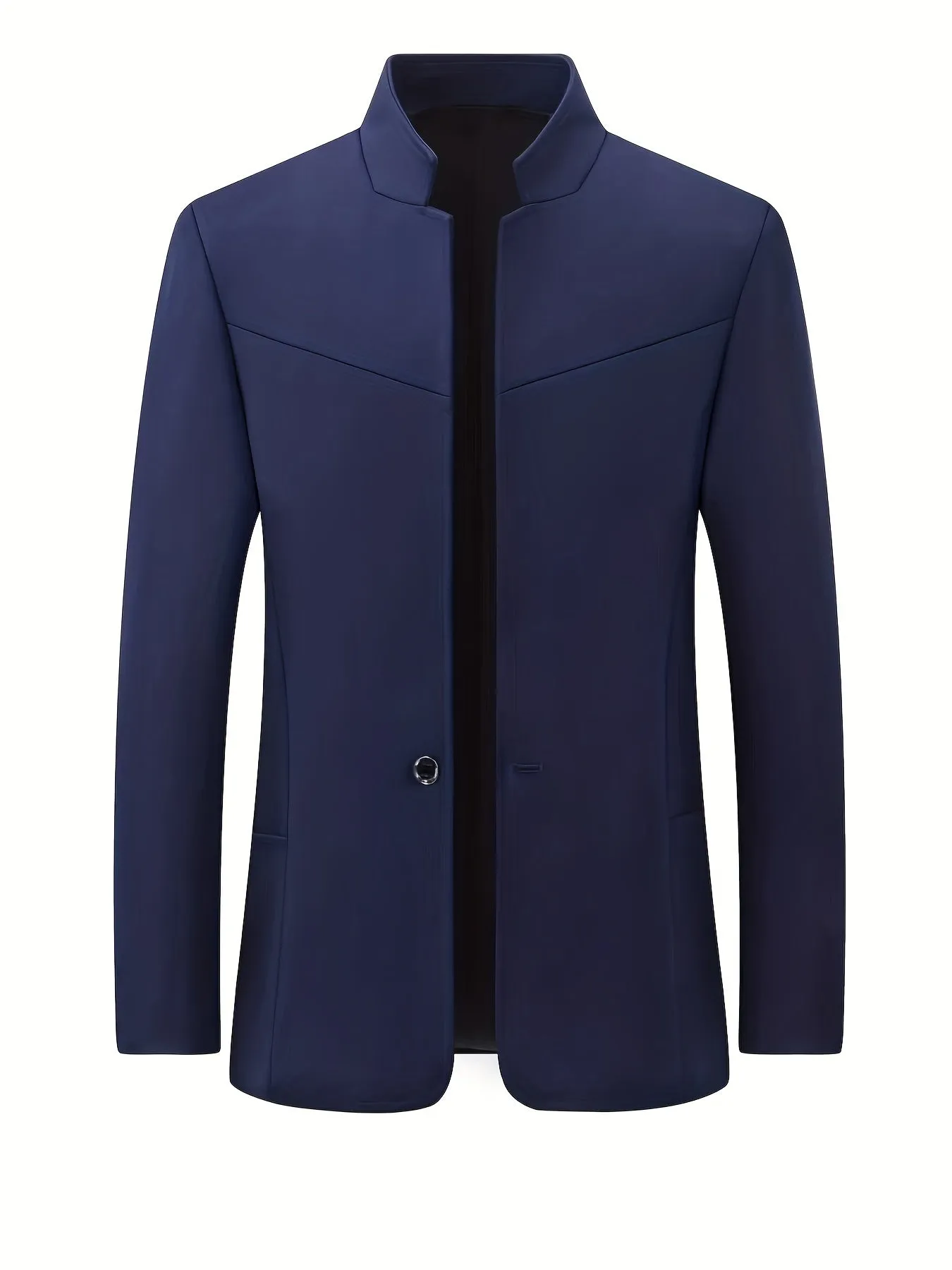 Men's Stylish Business Blue Stain Resistance Suit Dress Coat