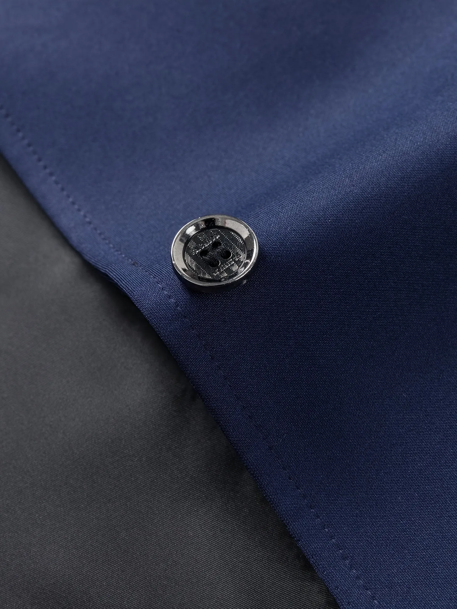 Men's Stylish Business Blue Stain Resistance Suit Dress Coat
