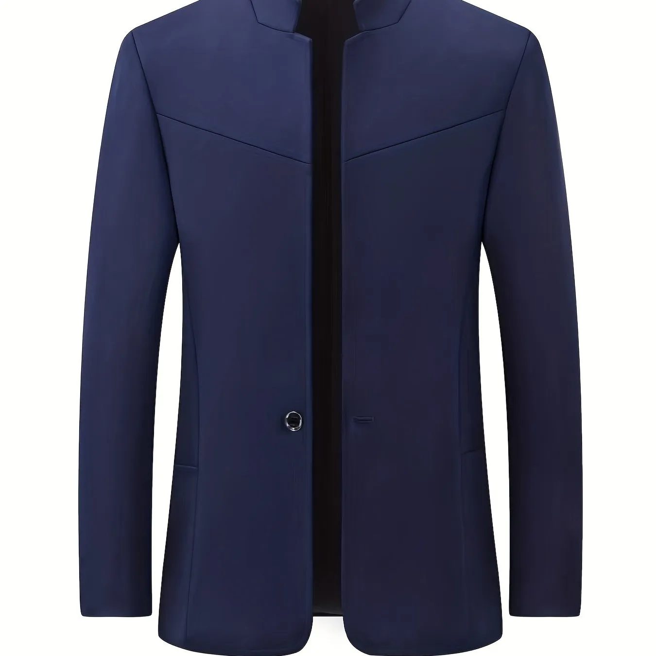 Men's Stylish Business Blue Stain Resistance Suit Dress Coat