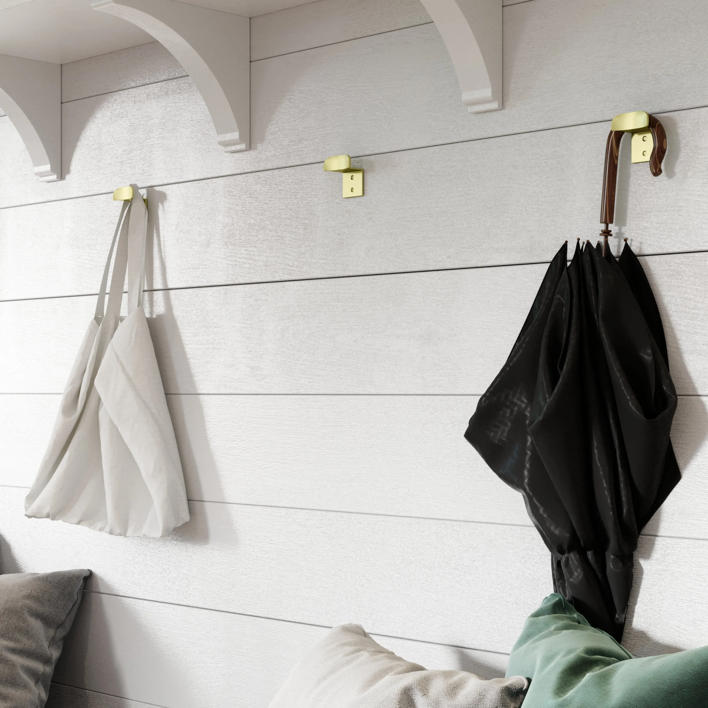 [Mod Hook BR01] Brass Modern Wall Hook (1.5 Inch)