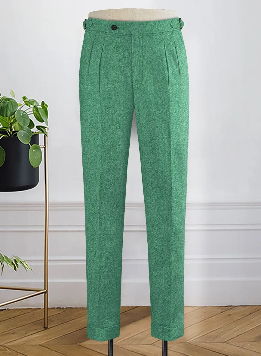 Naples Derby Green Highland Tweed Trousers