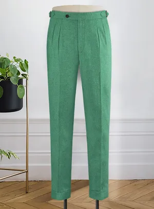Naples Derby Green Highland Tweed Trousers