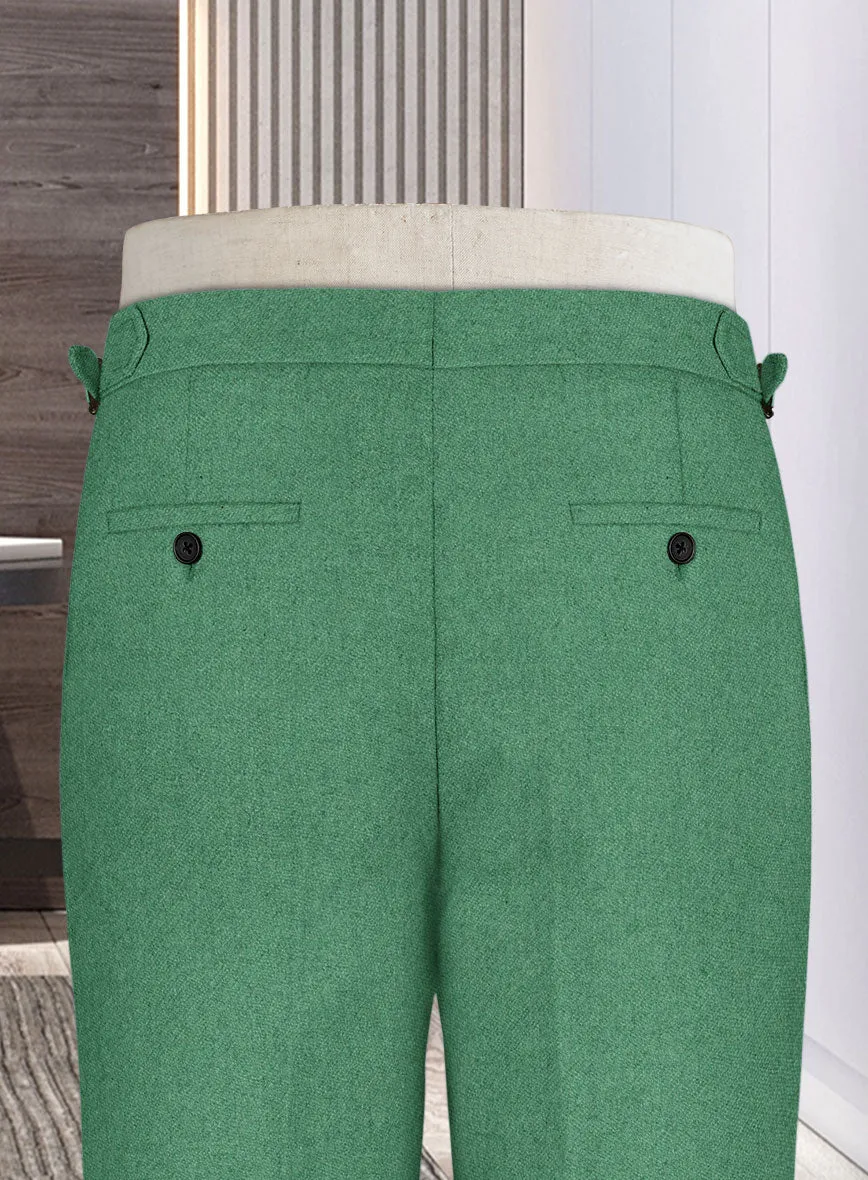 Naples Derby Green Highland Tweed Trousers