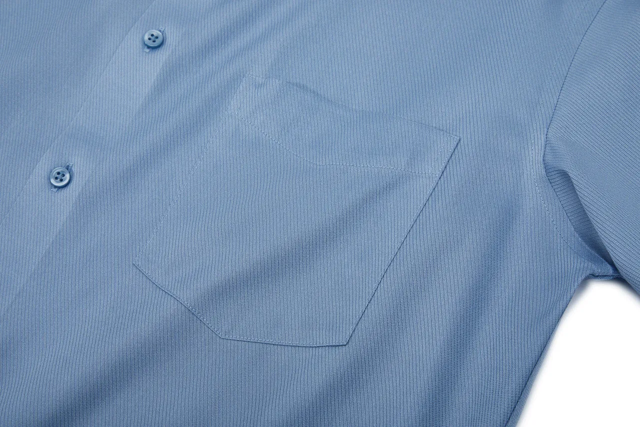 Non-Iron Cotton Stretch Shirt in Smart Fit with Chest Pocket