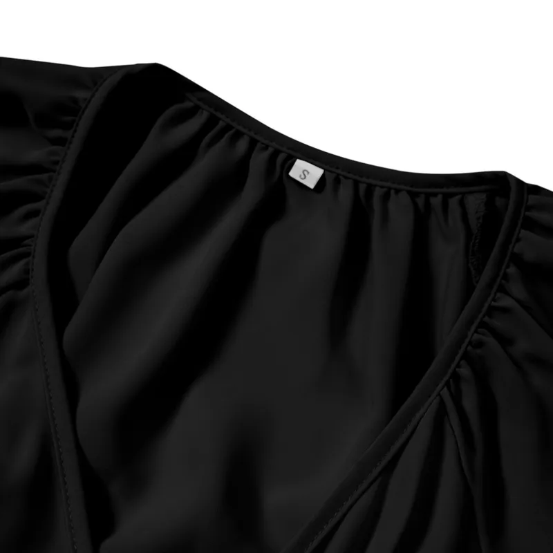 Open Back Dresses V Neck Black Graduation Dresses