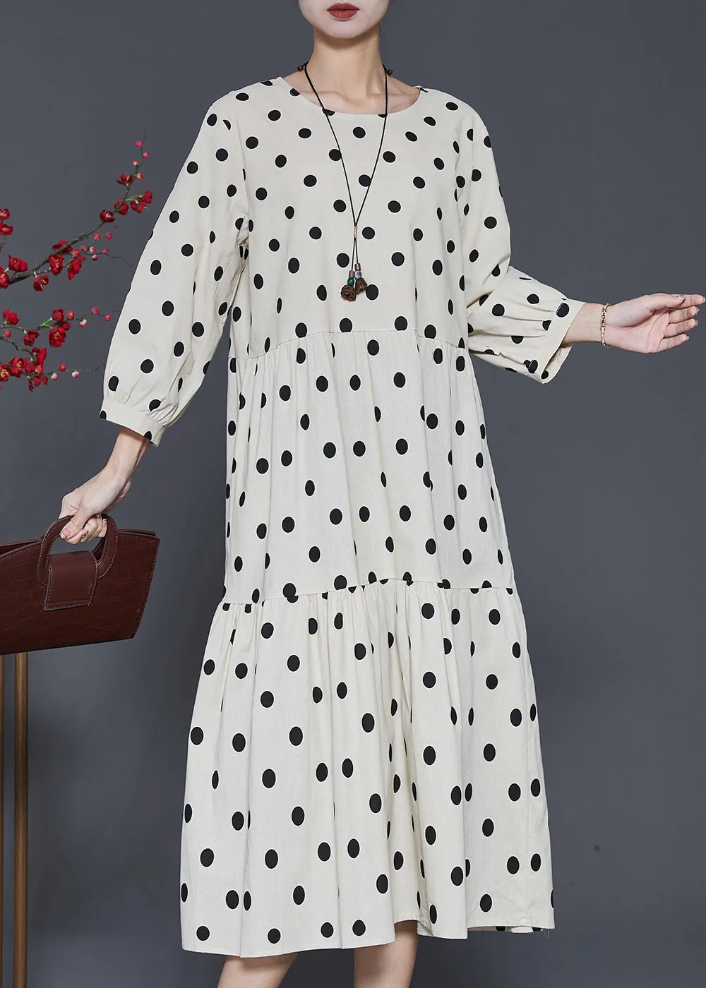 Organic White Oversized Patchwork Cotton Maxi Dresses Summer SD1071