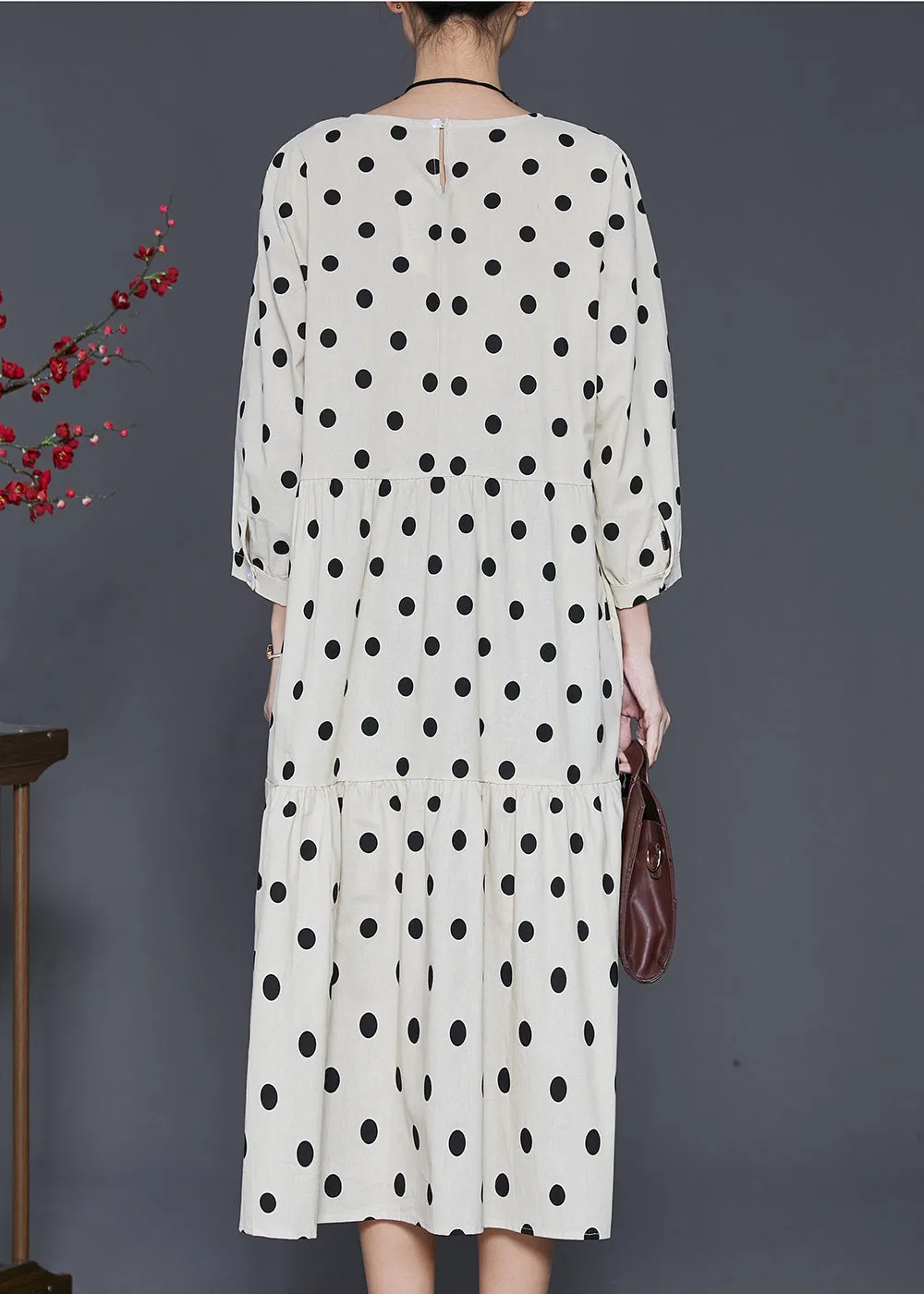 Organic White Oversized Patchwork Cotton Maxi Dresses Summer SD1071