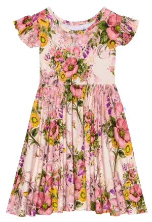 Posh Peanut June Ruffled Capsleeve Twirl Dress
