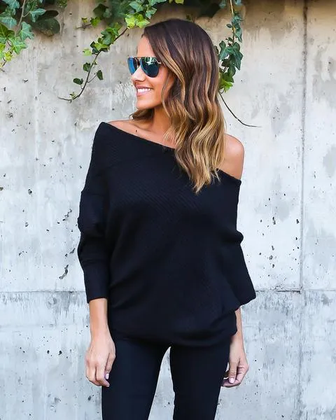 Pure Color Off Shoulder Bat Sleeve Bodycon Short Dress