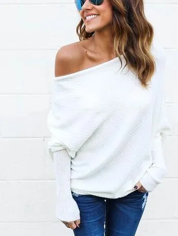 Pure Color Off Shoulder Bat Sleeve Bodycon Short Dress