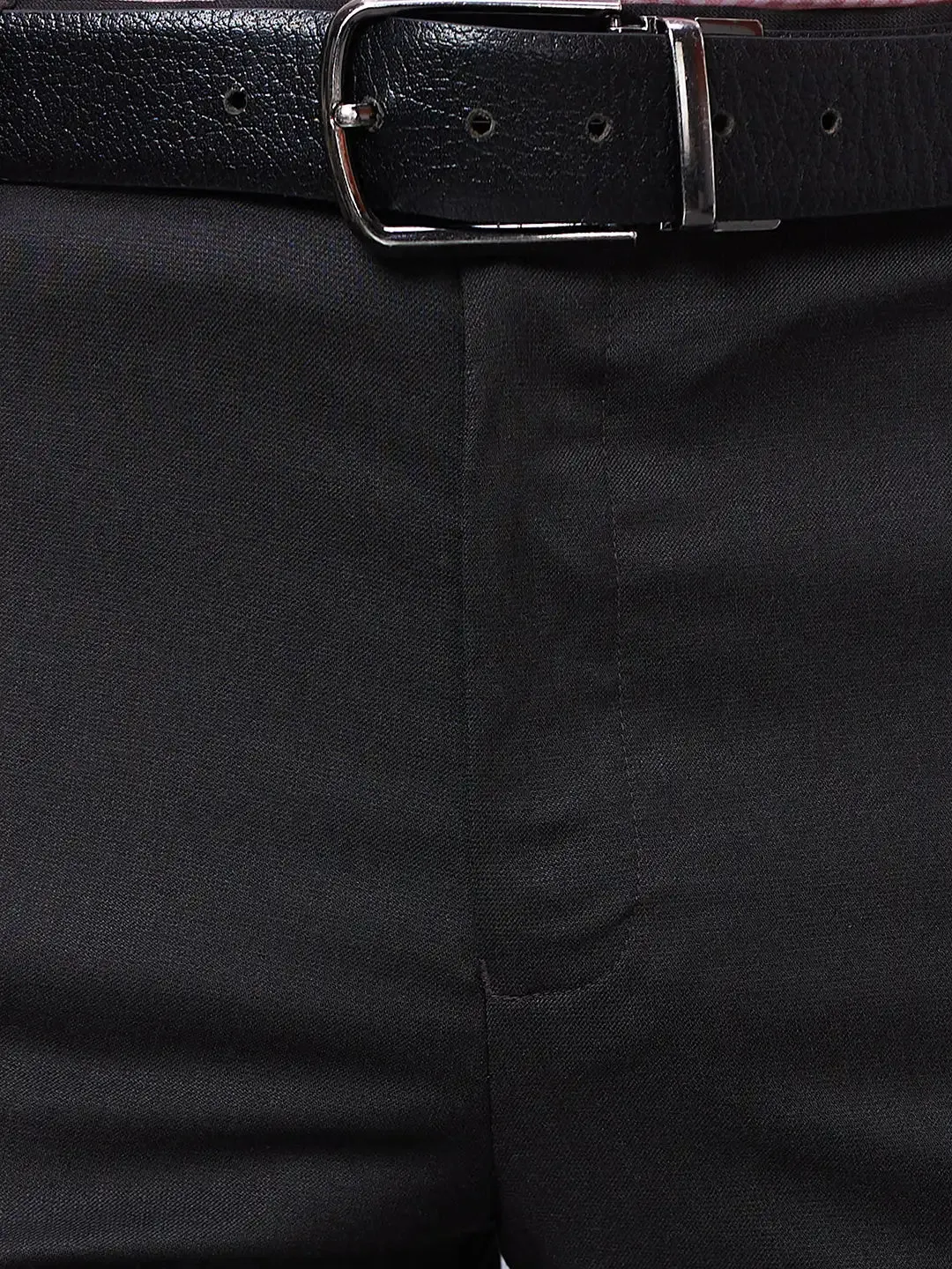 Raymond Men Brown Structure Slim Fit Polyester Blend Trousers