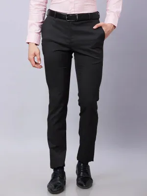 Raymond Men Brown Structure Slim Fit Polyester Blend Trousers