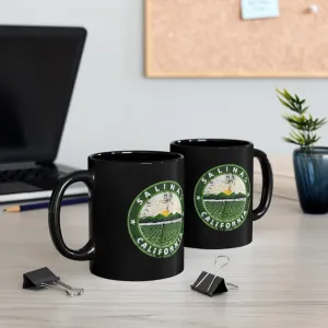 Retro City of Salinas Logo Black Mug (11oz, 15oz)