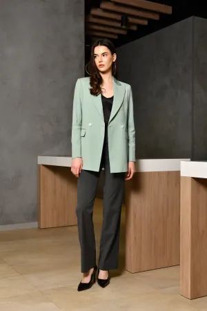 Sage Green Double-Breasted Blazer  Subtle  Elegance with a Contemporary Edge Online UAE