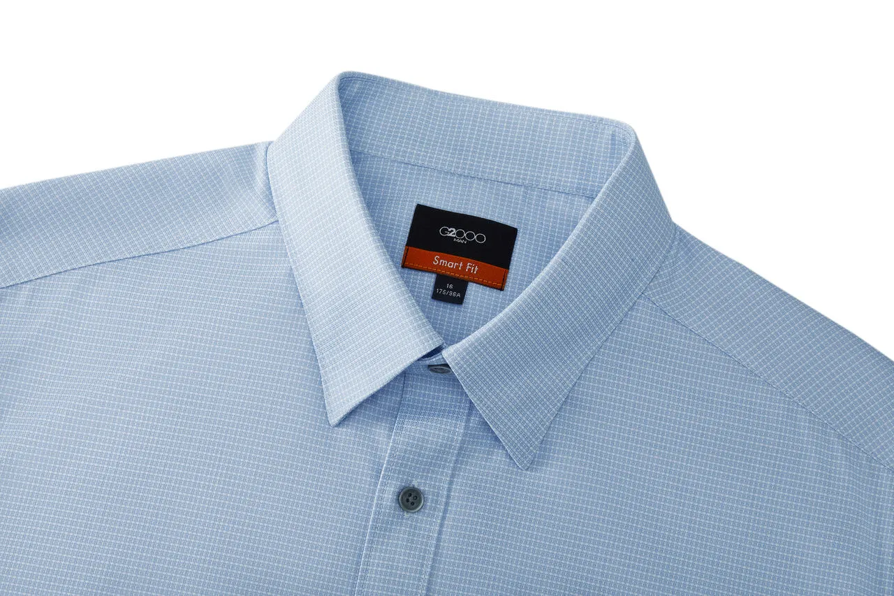 Silky Touch Stretch 2 Tone Shirt in Smart Fit Short Sleeve