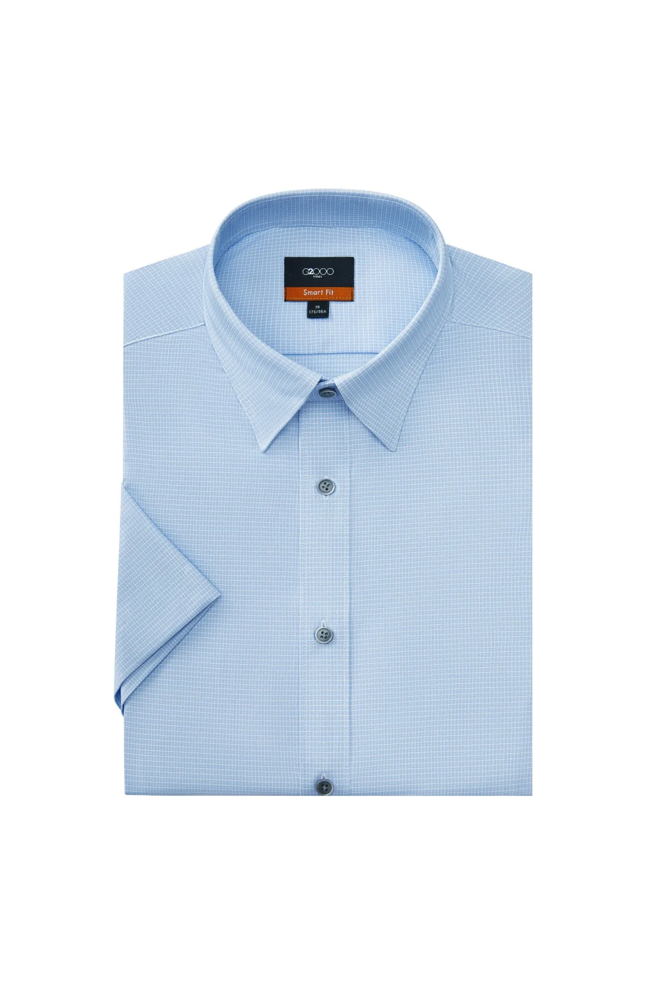 Silky Touch Stretch 2 Tone Shirt in Smart Fit Short Sleeve