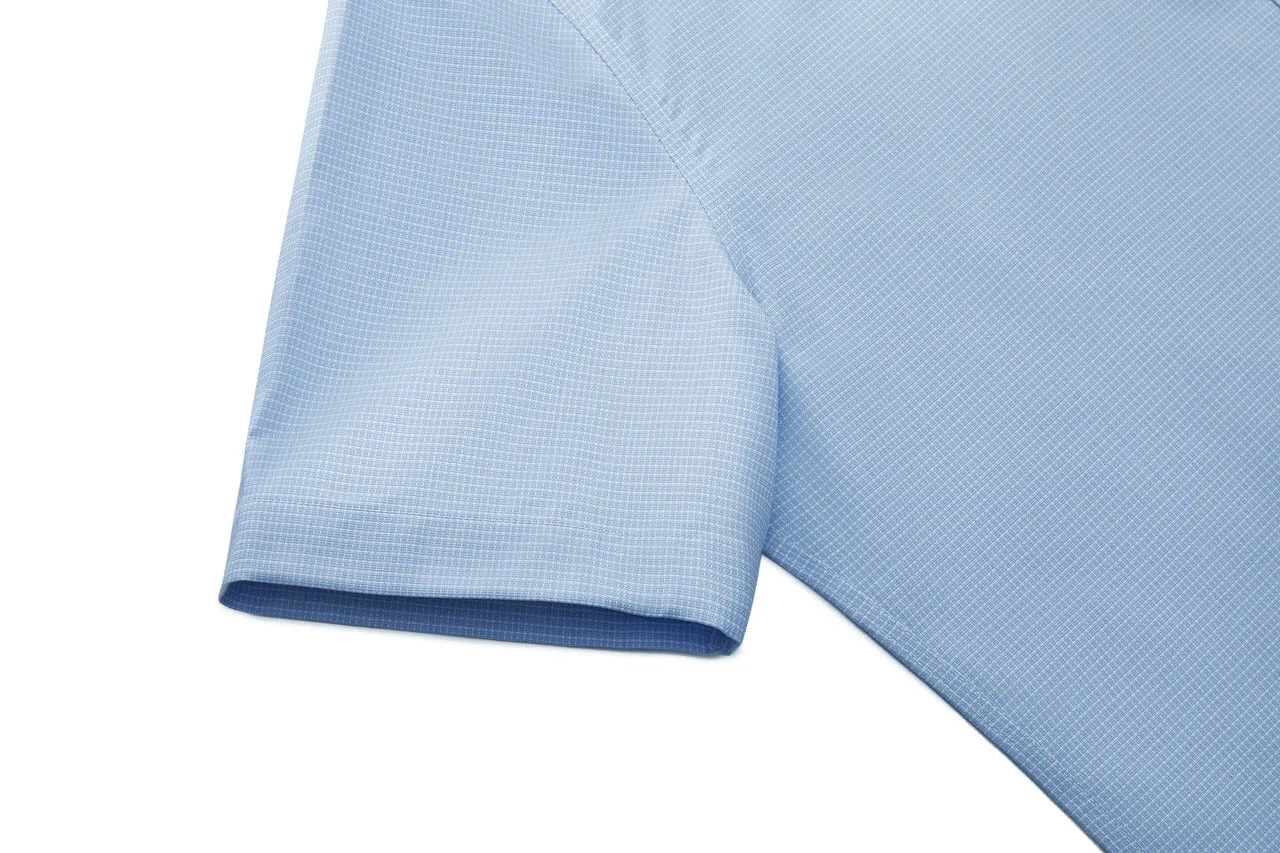 Silky Touch Stretch 2 Tone Shirt in Smart Fit Short Sleeve