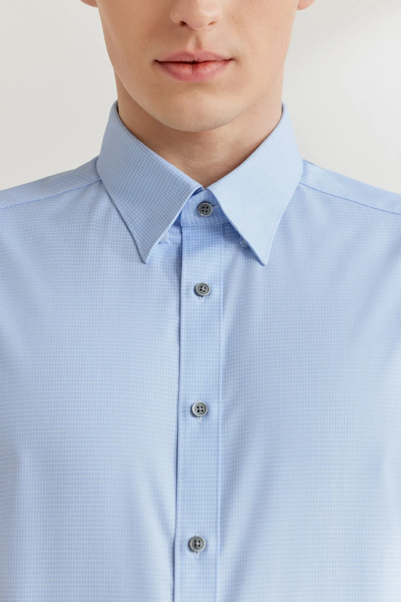 Silky Touch Stretch 2 Tone Shirt in Smart Fit Short Sleeve