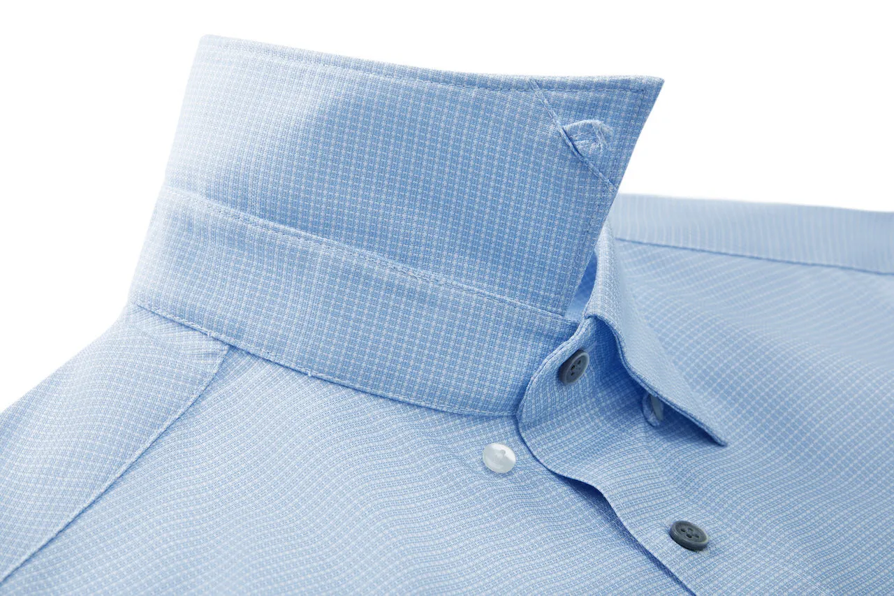 Silky Touch Stretch 2 Tone Shirt in Smart Fit Short Sleeve