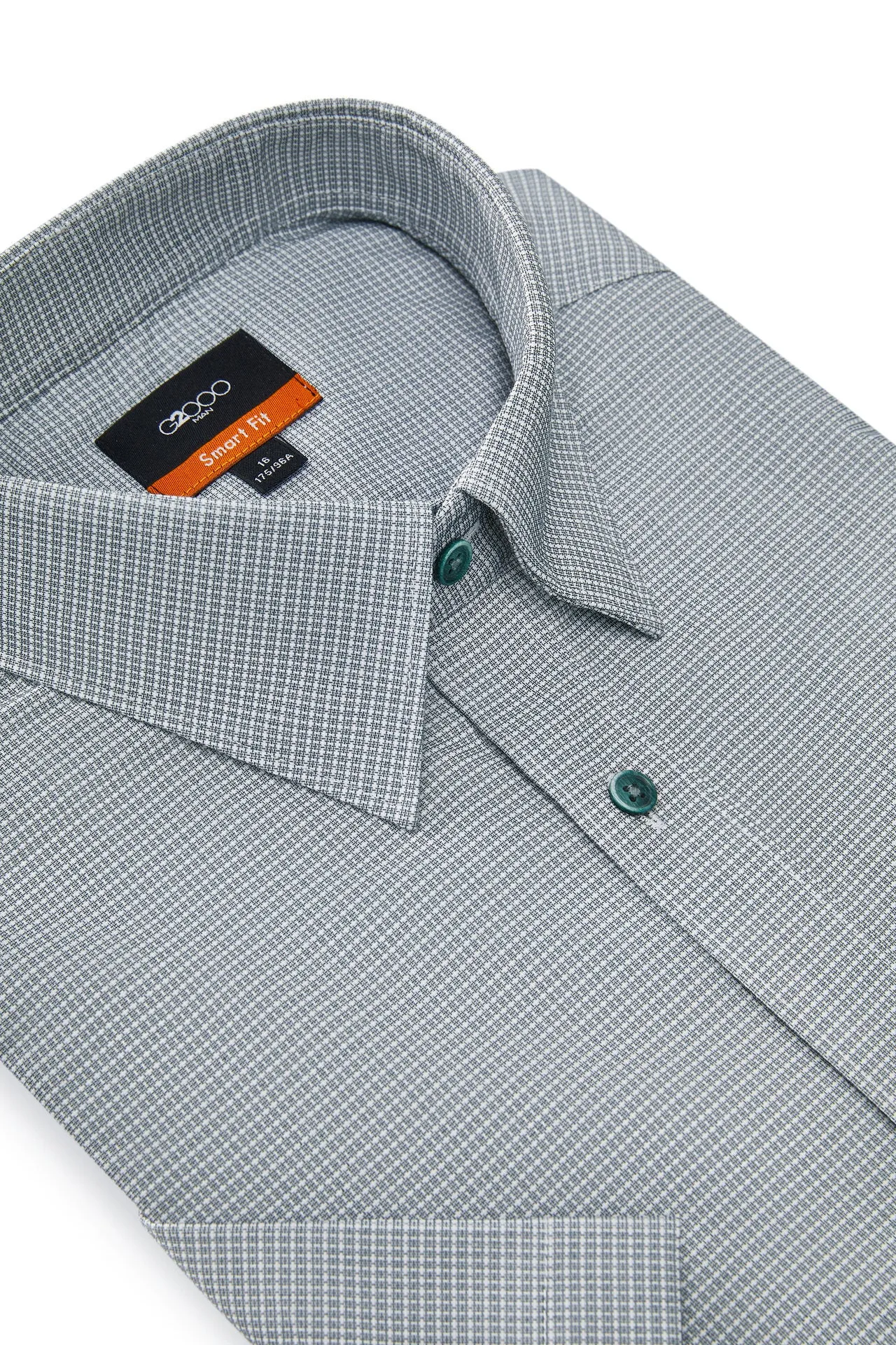Silky Touch Stretch 2 Tone Shirt in Smart Fit Short Sleeve