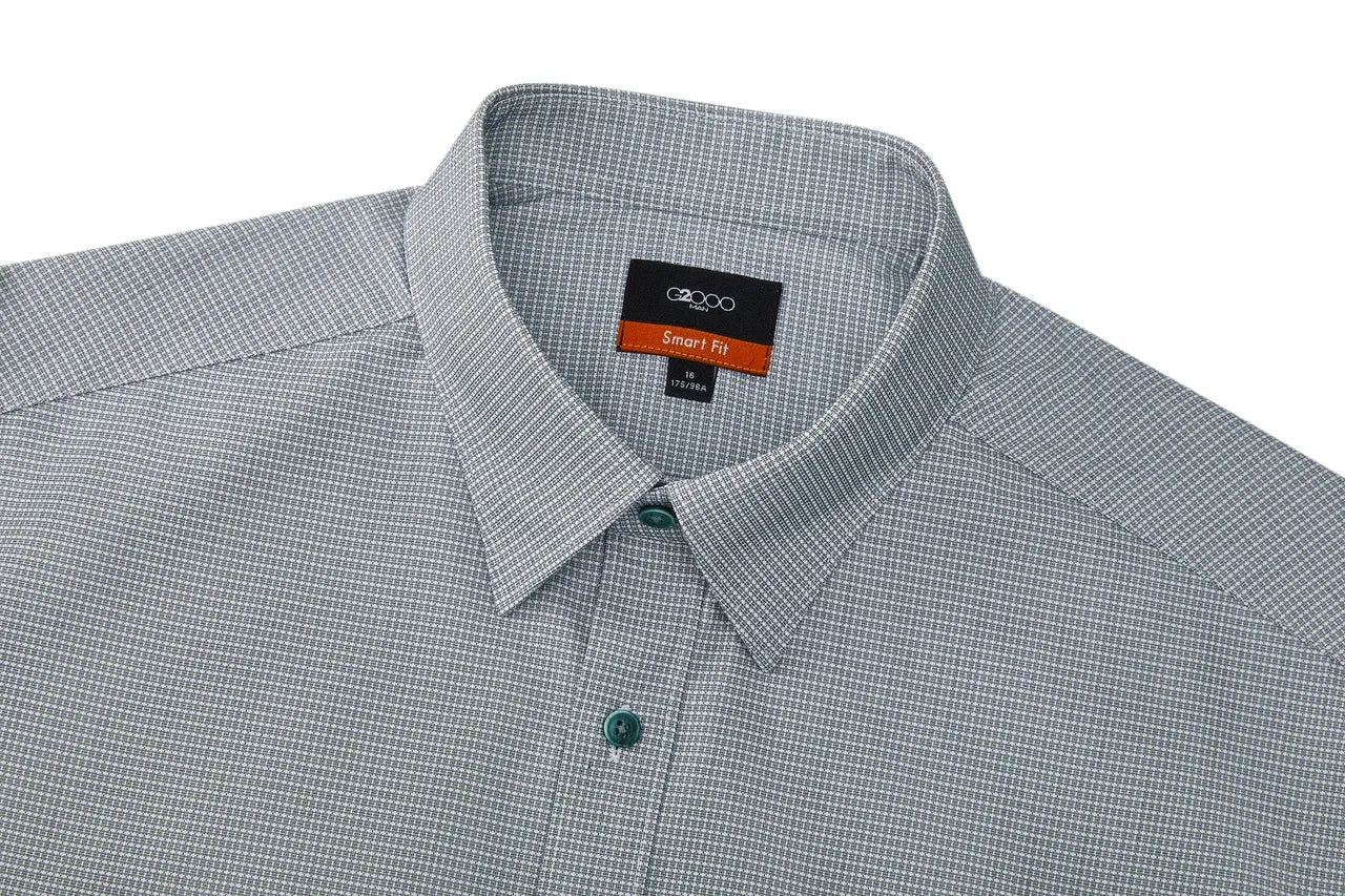 Silky Touch Stretch 2 Tone Shirt in Smart Fit Short Sleeve