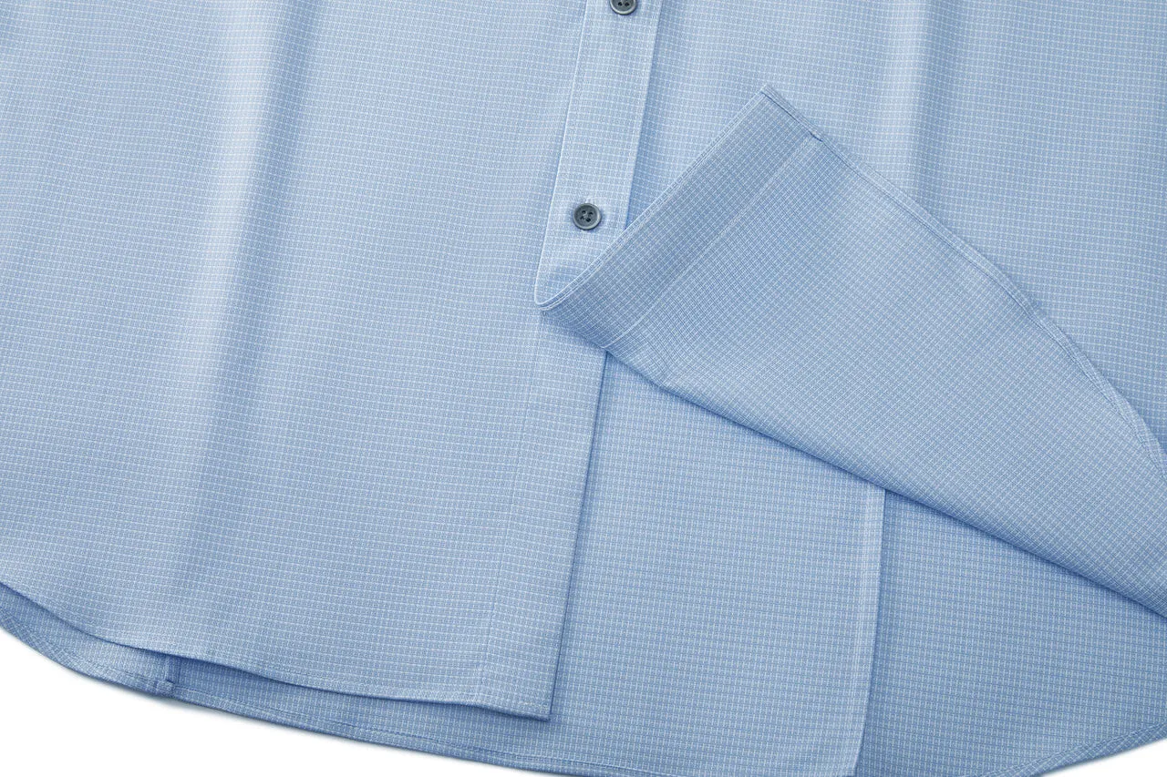 Silky Touch Stretch 2 Tone Shirt in Smart Fit Short Sleeve