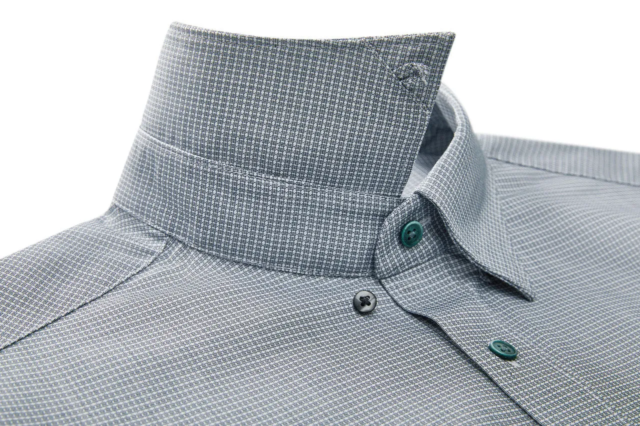 Silky Touch Stretch 2 Tone Shirt in Smart Fit Short Sleeve