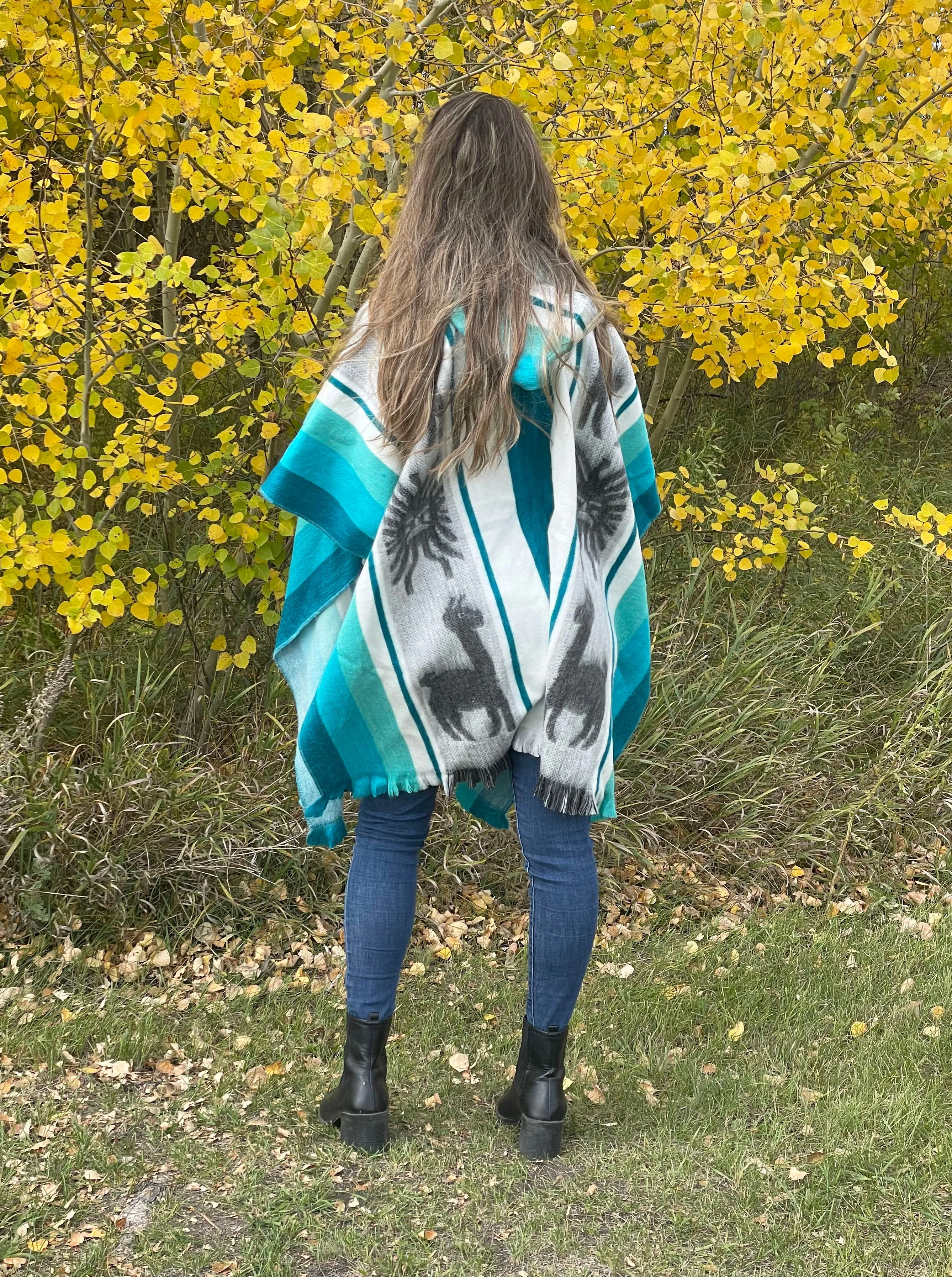Soft Cozy Andean Artisan Alpaca Fiber Poncho