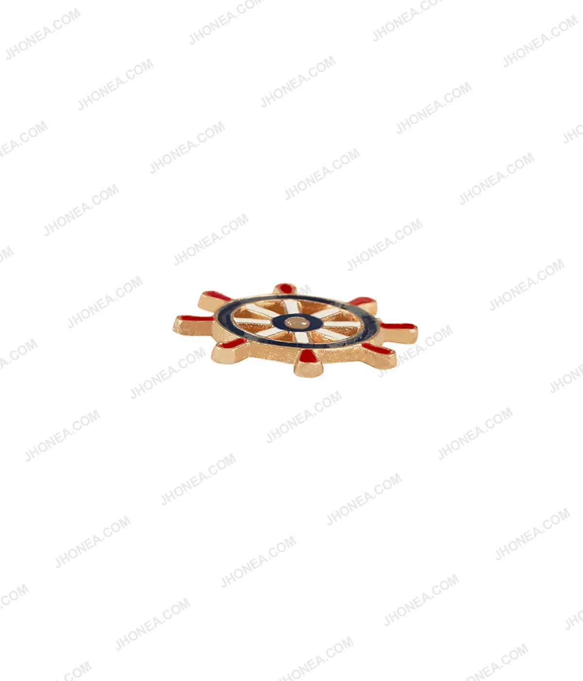Steering Ship Wheel Royal Tri-Color Hotfix for Jeans