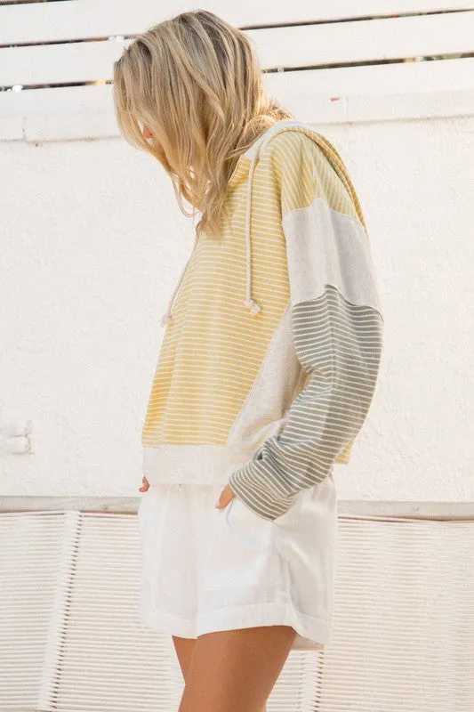 Stripe Terry Hoodie