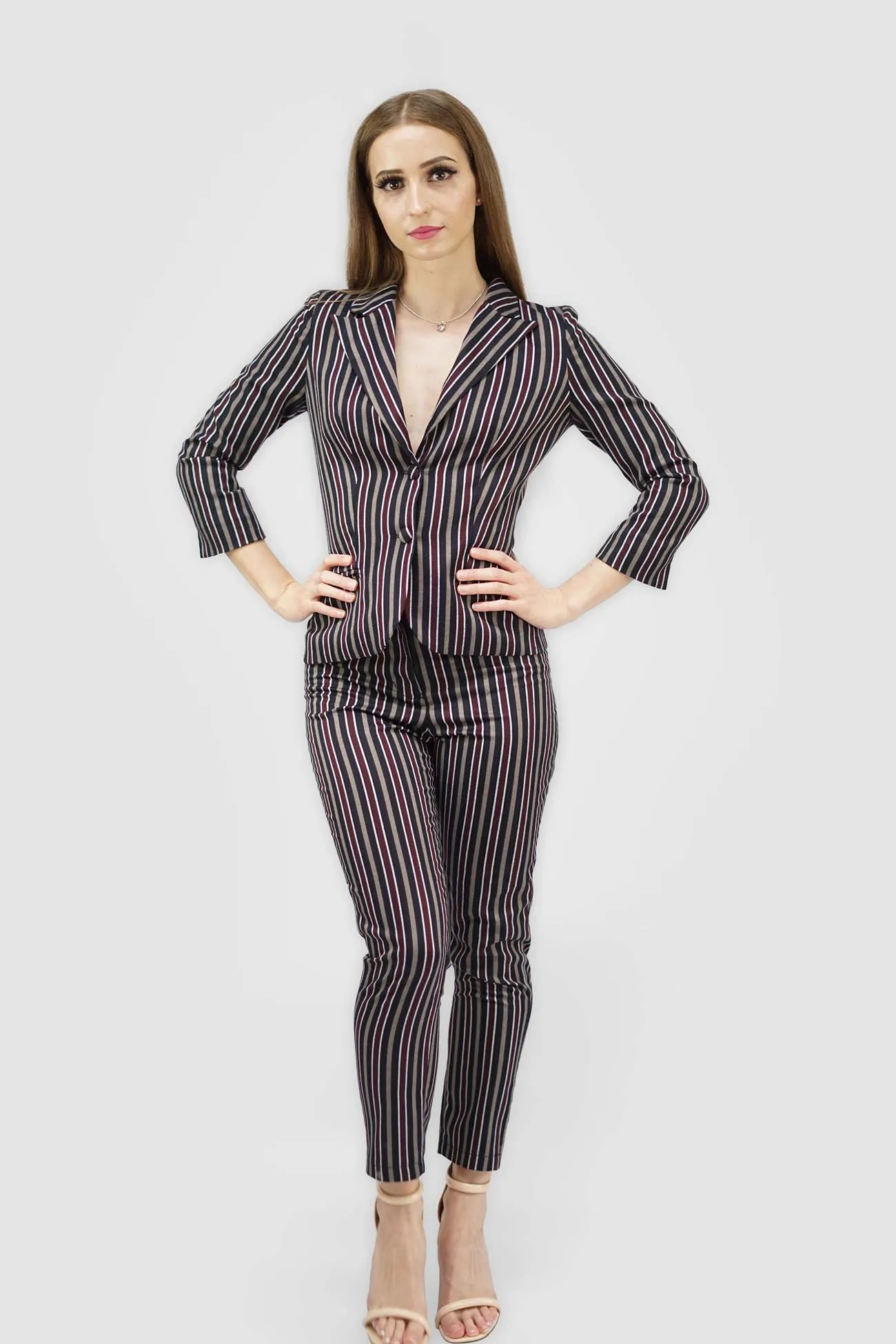 Striped Cigarette Trousers (City Lights Collection)