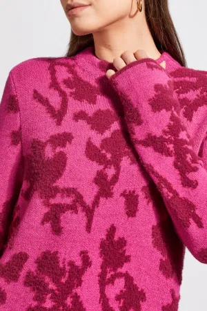 Tribal Pyper Mock Neck Sweater - Port Wine