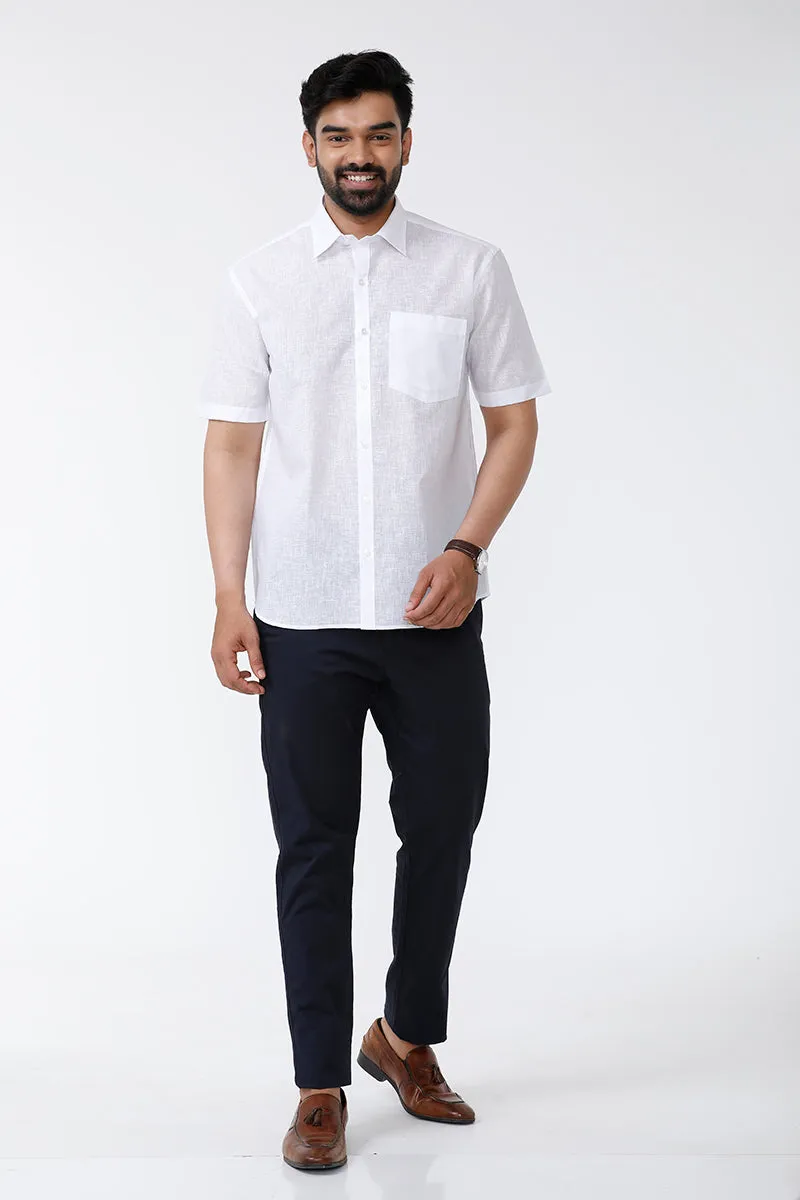 Uniq Mono - Mono Cotton Formal White Shirt For Men | Uathayam